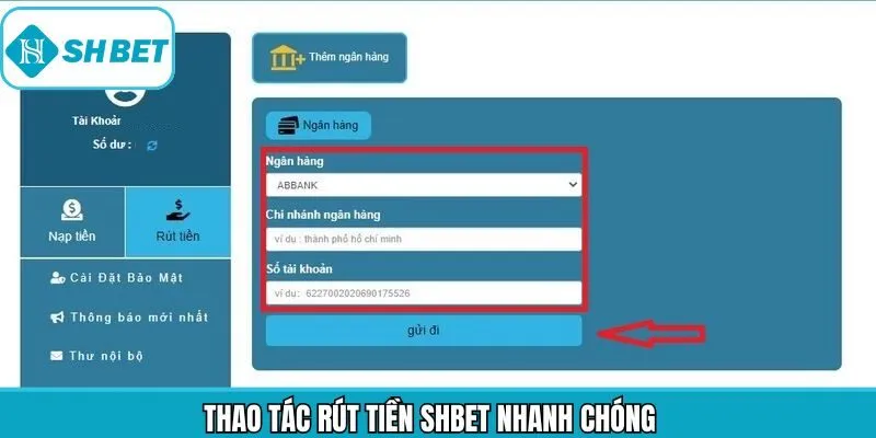 Bật mí các bước rút tiền Shbet nhanh chóng dành cho newbie